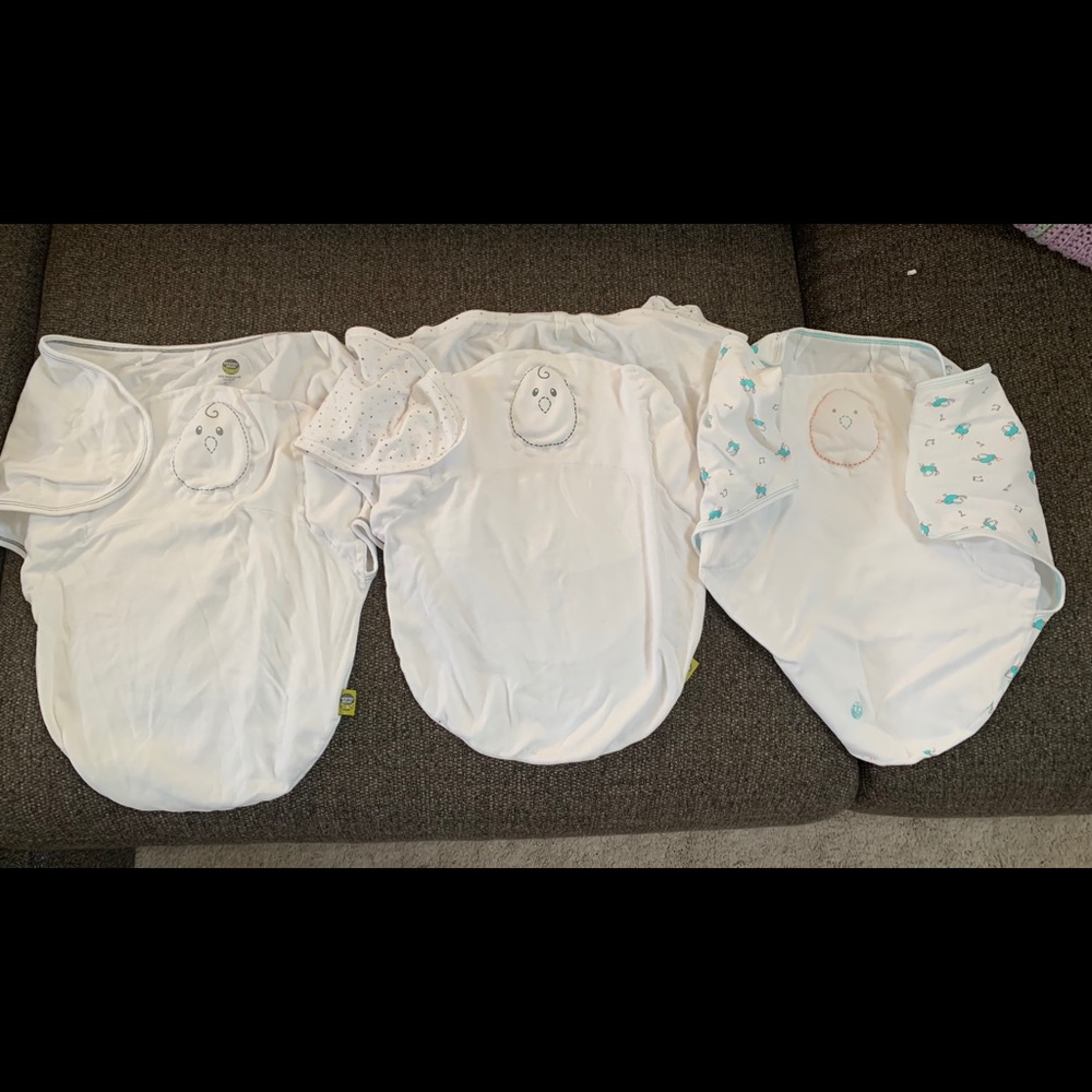 3 Nested bean sleep swaddles